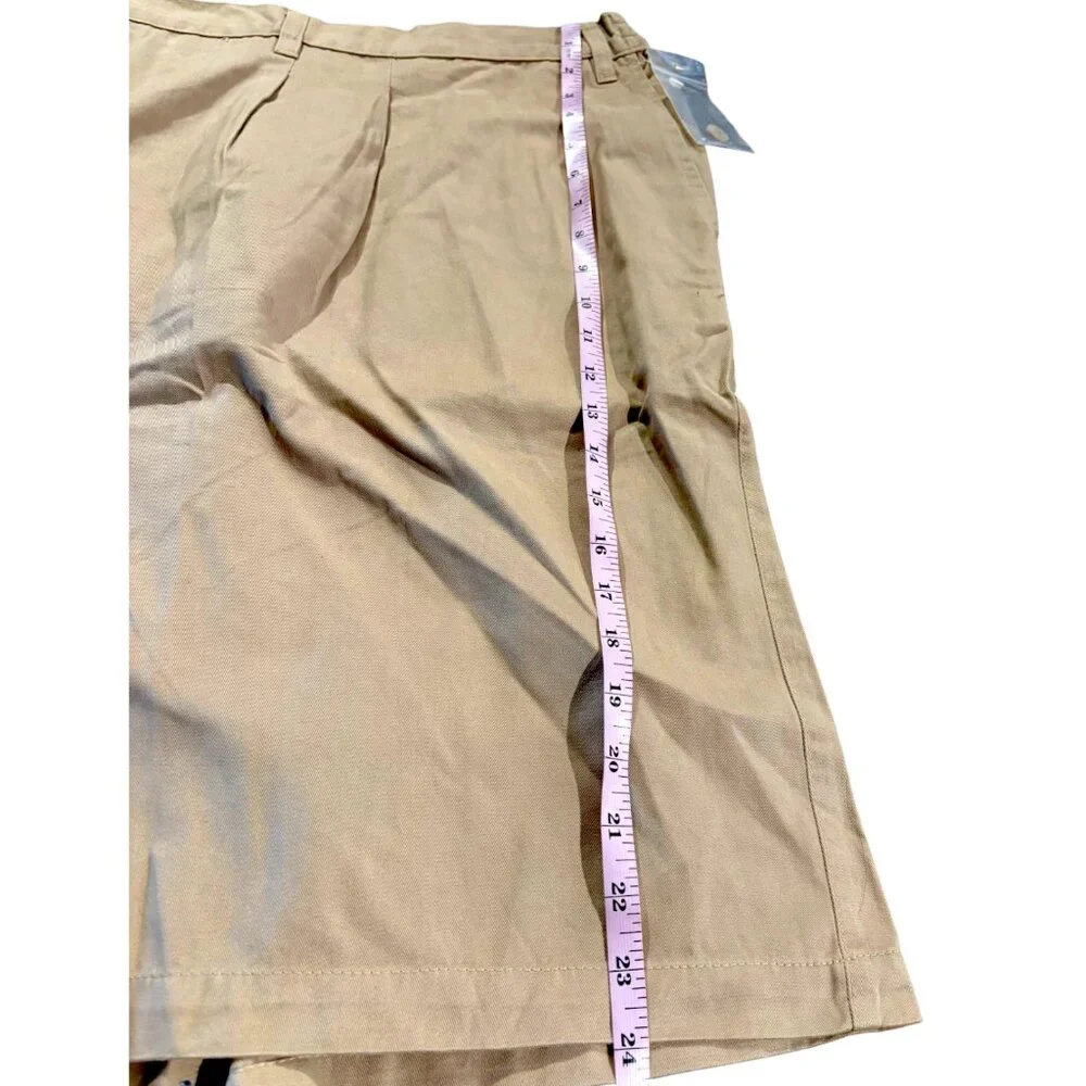 Harbor Bay men's khaki tan chino shorts stretch‎ waist sz 10XL waist 58 NWT